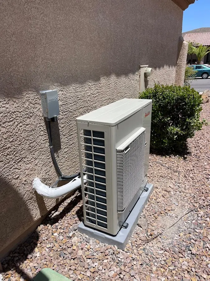 Residential air conditioning condenser unit in Eastlake